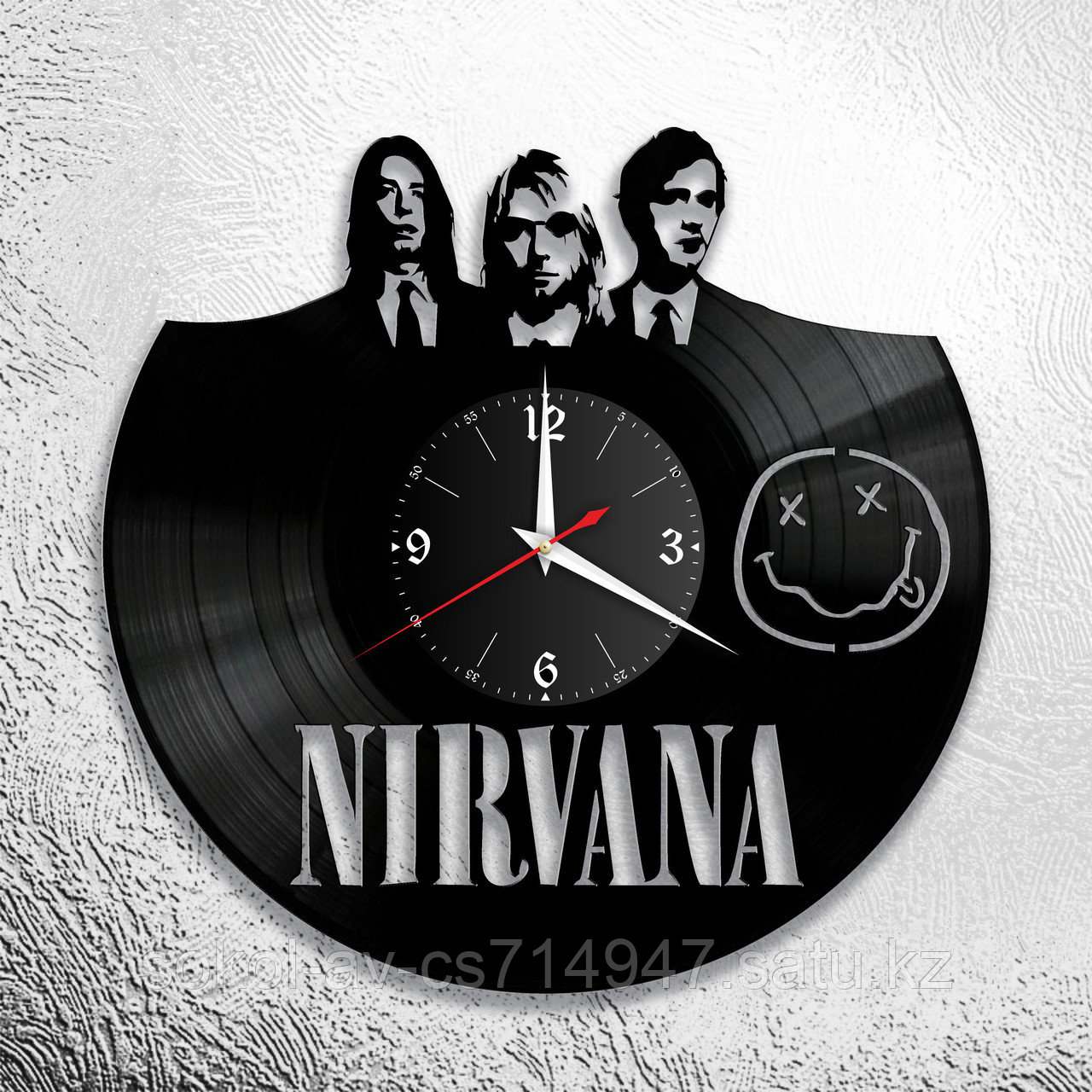 Часы из пластинки, группа Nirvana Kurt Cobain Нирвана Курт Кобейн , подарок фанатам, любителям, 0694