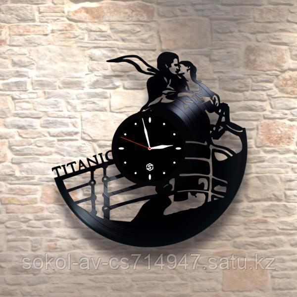 Настенные часы из пластинки, Титаник Titanic, подарок фанатам, любителям, 0470