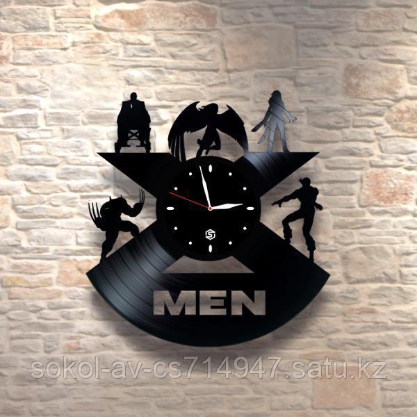 Настенные часы из пластинки, X-Men Люди Икс, подарок фанатам, любителям, 0347