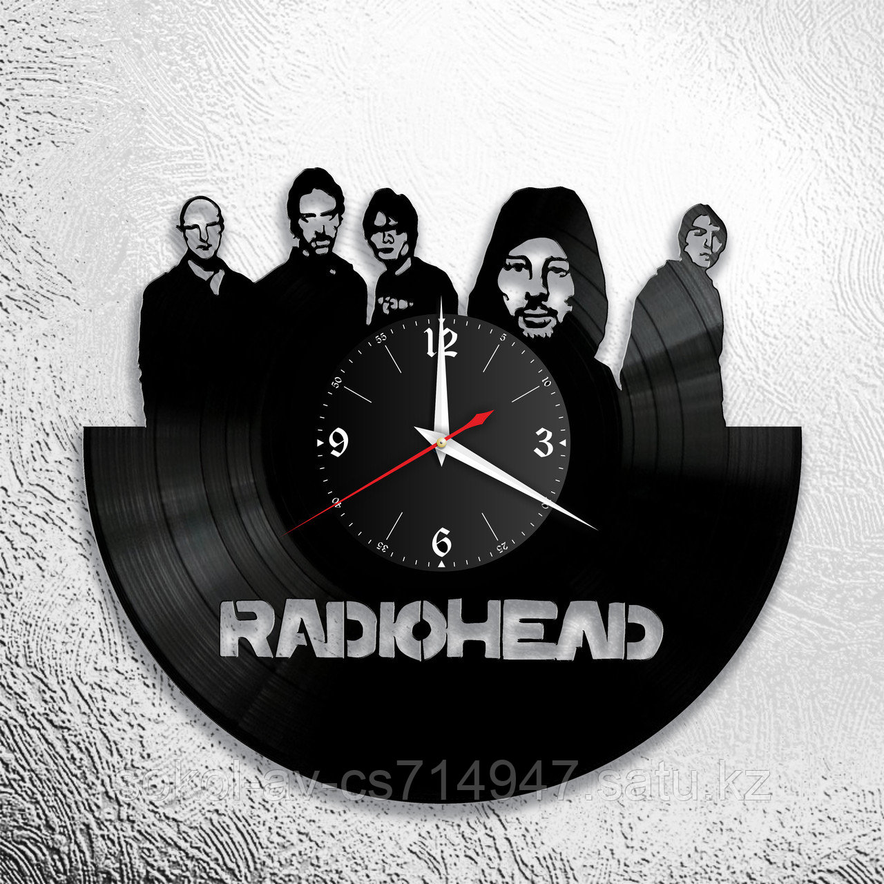 Настенные часы из пластинки, группа Radiohead, подарок фанатам, любителям, 0707