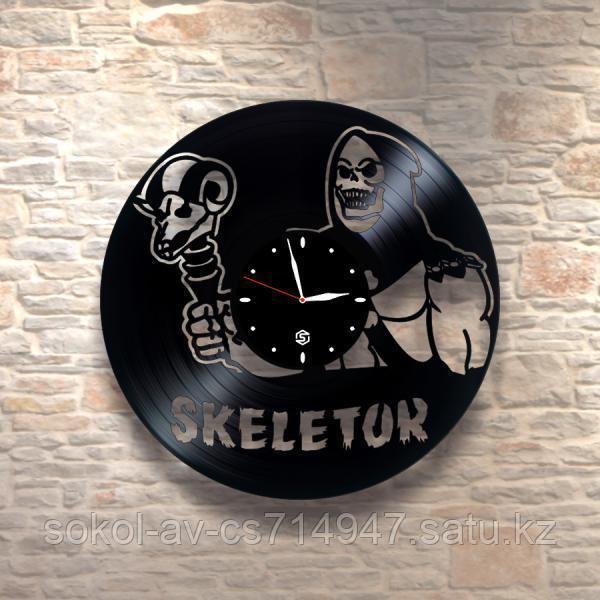 Настенные часы из пластинки, Skeletor, подарок фанатам, любителям, 0308