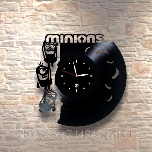 Настенные часы из пластинки, Minions, подарок фанатам, любителям, 0264