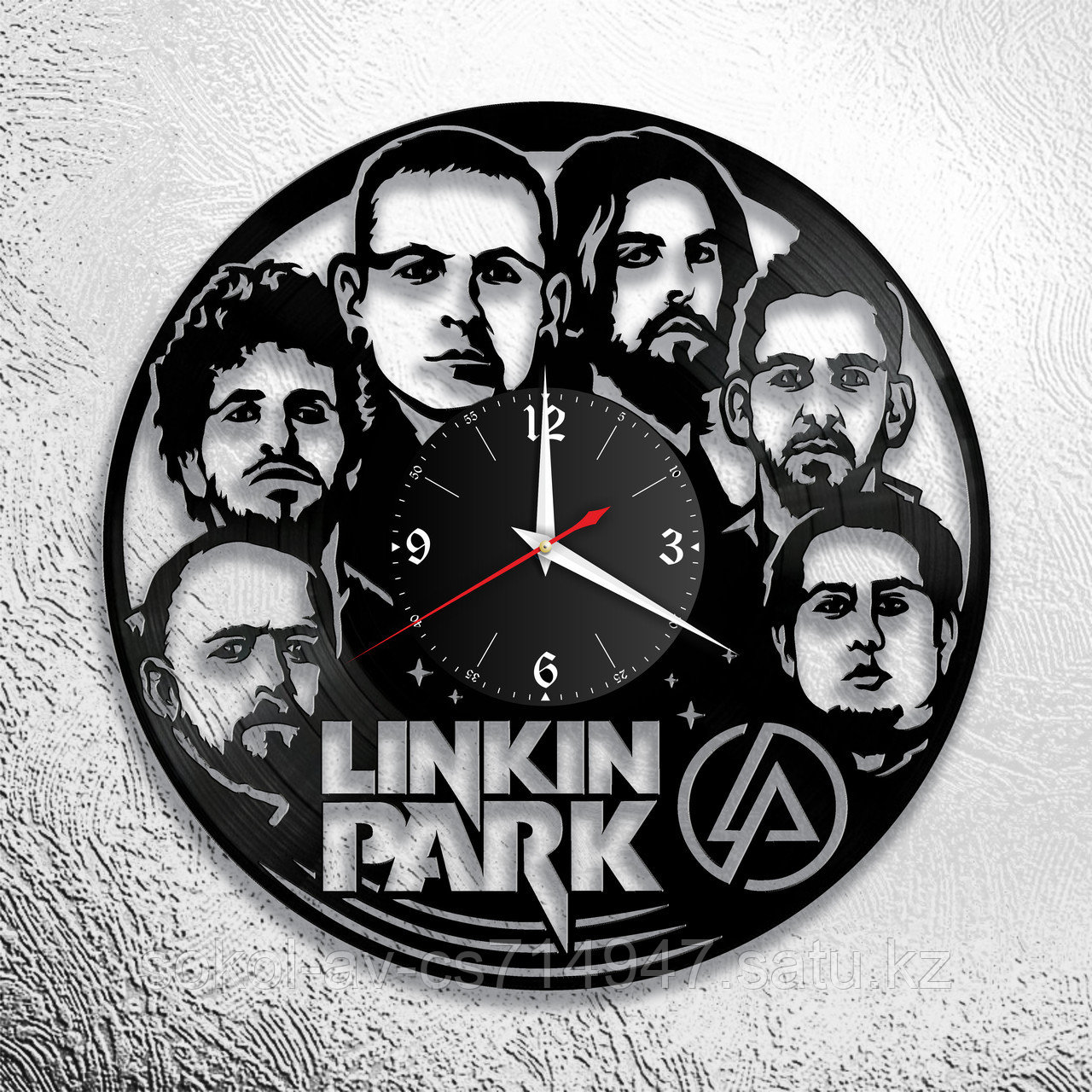 Настенные часы из пластинки, группа Linkin Park, подарок фанатам, любителям, 0676