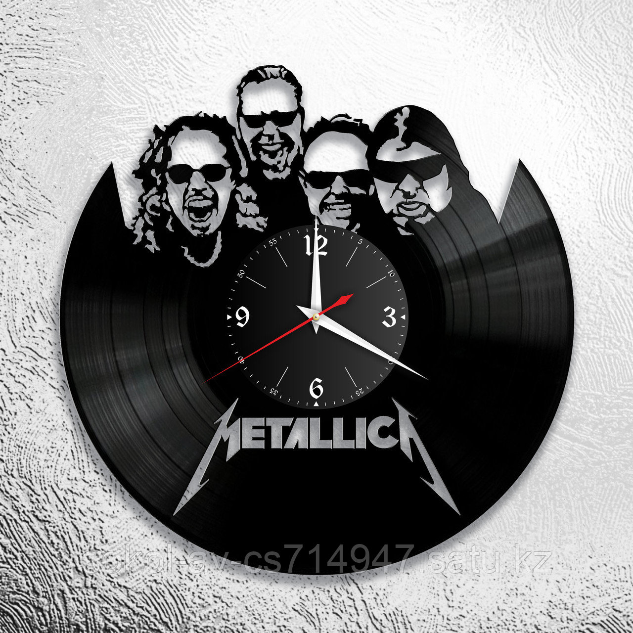 Настенные часы из пластинки, Metallica, подарок фанатам, любителям, 0685