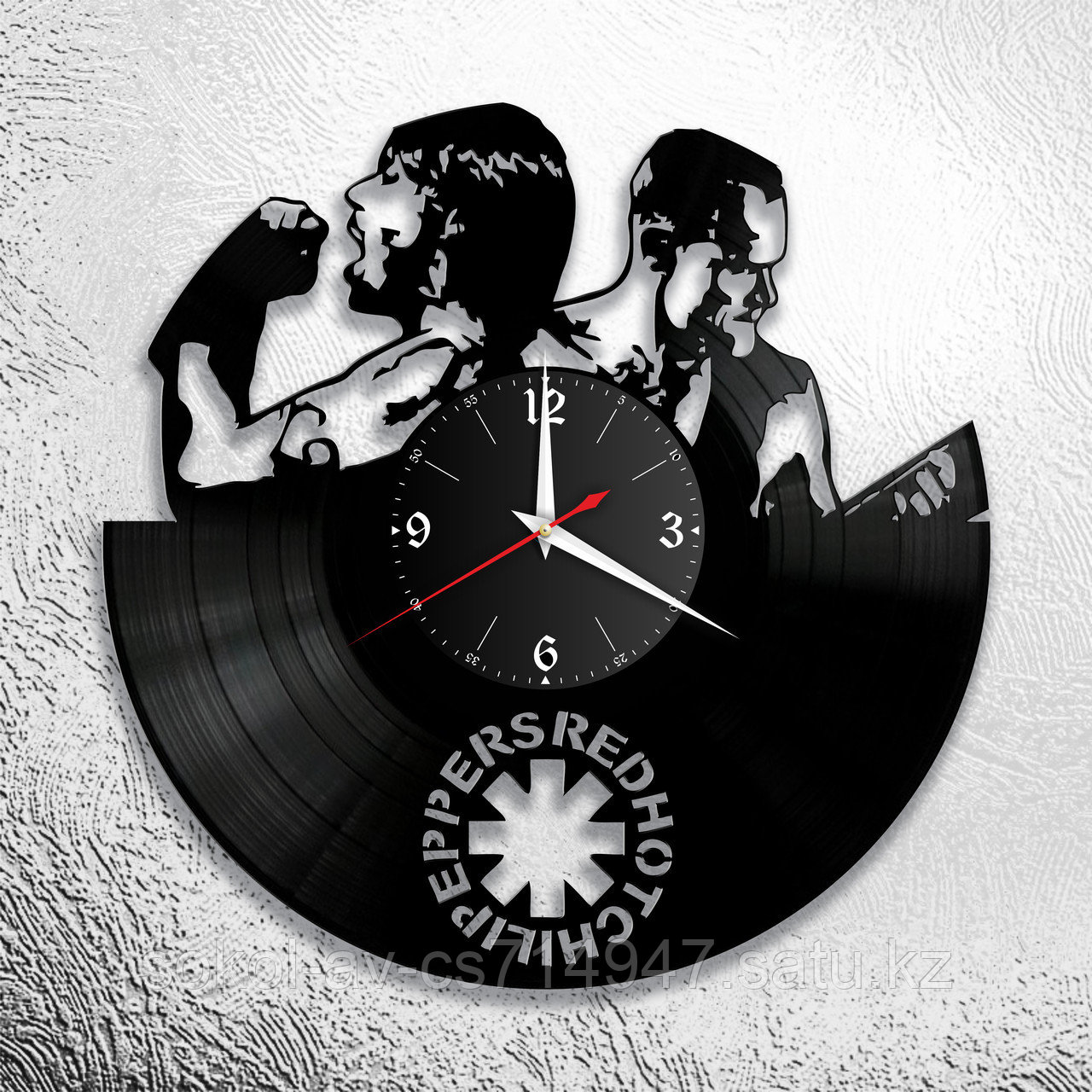Настенные часы из пластинки, Red Hot Chili Peppers, подарок фанатам, любителям, 0714