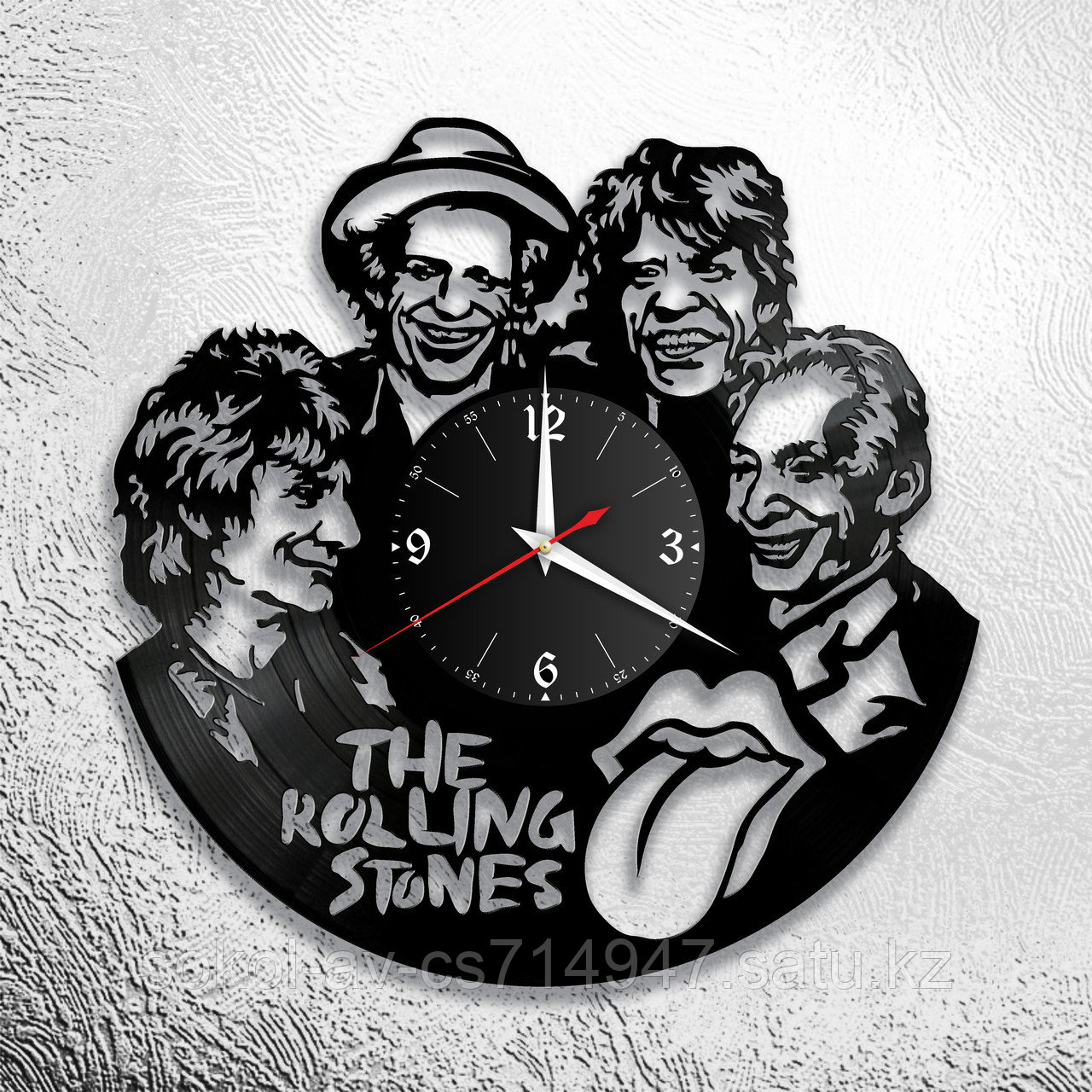 Настенные часы из пластинки, The Rolling Stones Мик Джаггер, подарок фанатам, любителям, 0717