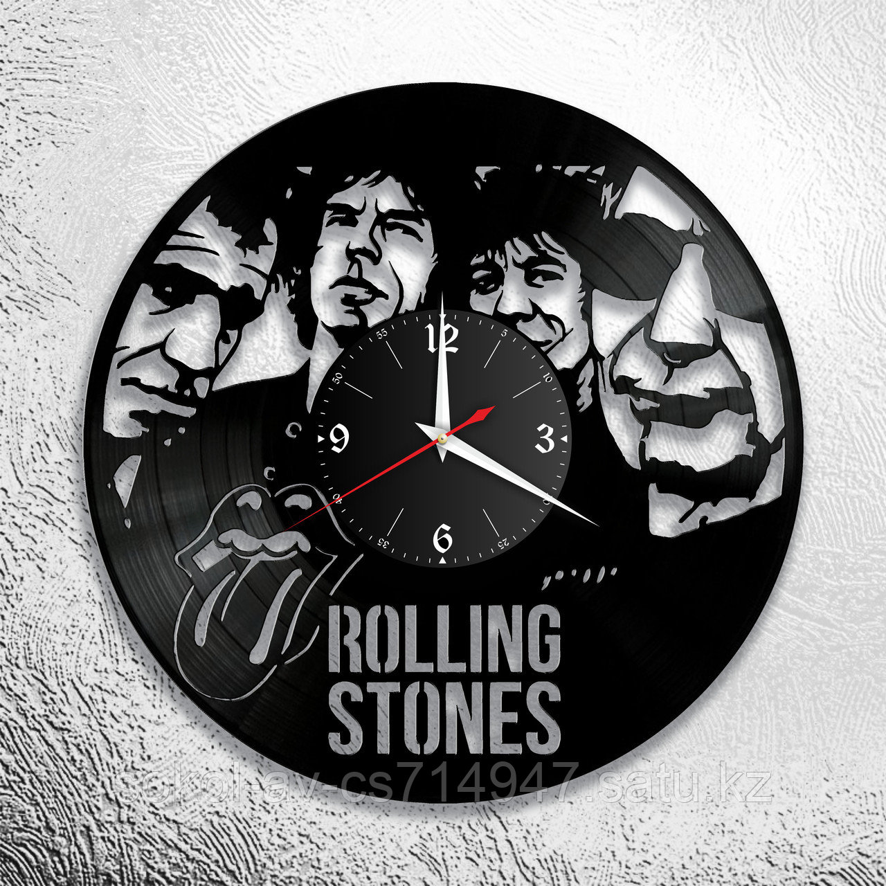 Настенные часы из пластинки, The Rolling Stones Мик Джаггер, подарок фанатам, любителям, 0719