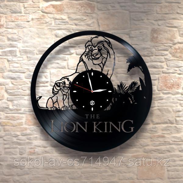 Настенные часы из пластинки, Lion King Король Лев, детям в детскую комнату, 0248