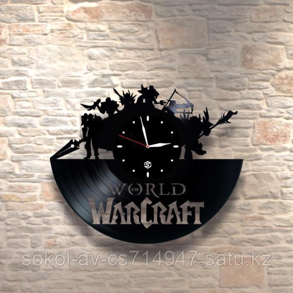 Настенные часы из пластинки, World of Warcraft Варкрафт, подарок фанатам, любителям, 0341