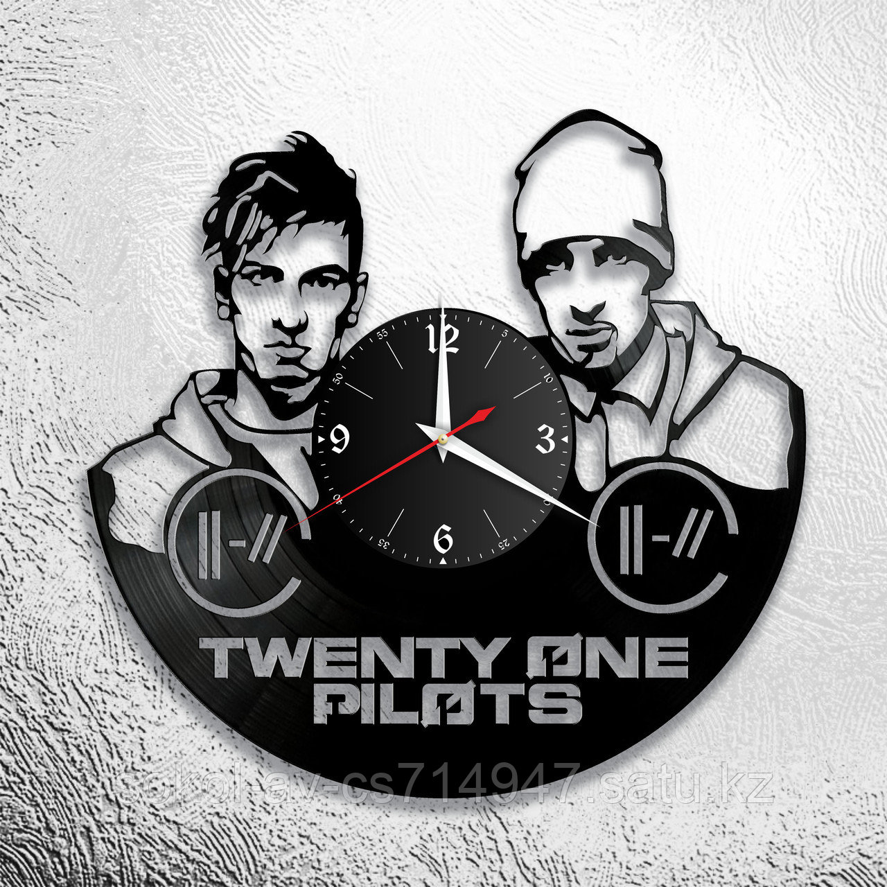 Настенные часы из пластинки, группа Twenty One Pilots, подарок фанатам, любителям, 0771