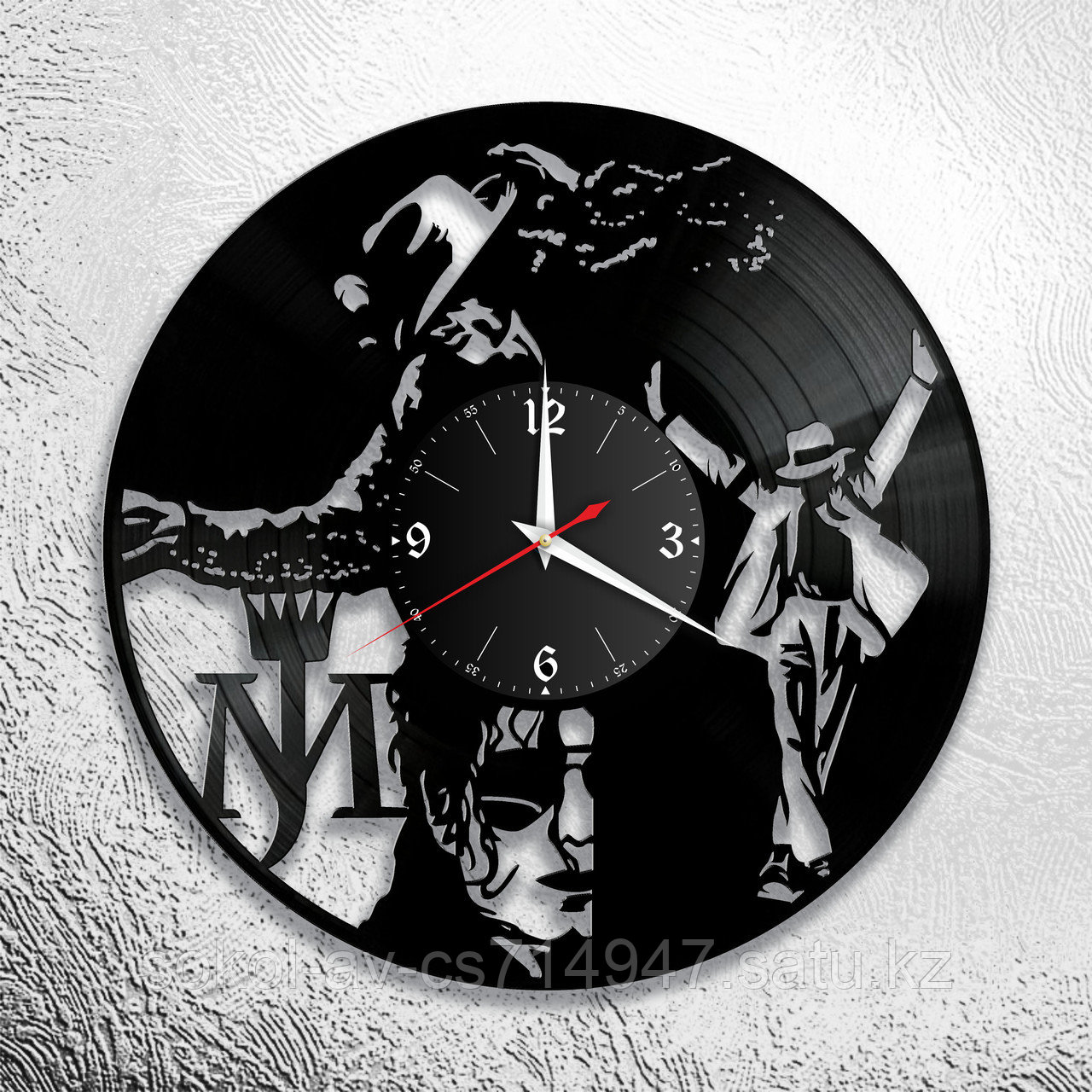Настенные часы из пластинки, Майкл Джексон Michael Jackson, подарок фанатам, любителям, 0783