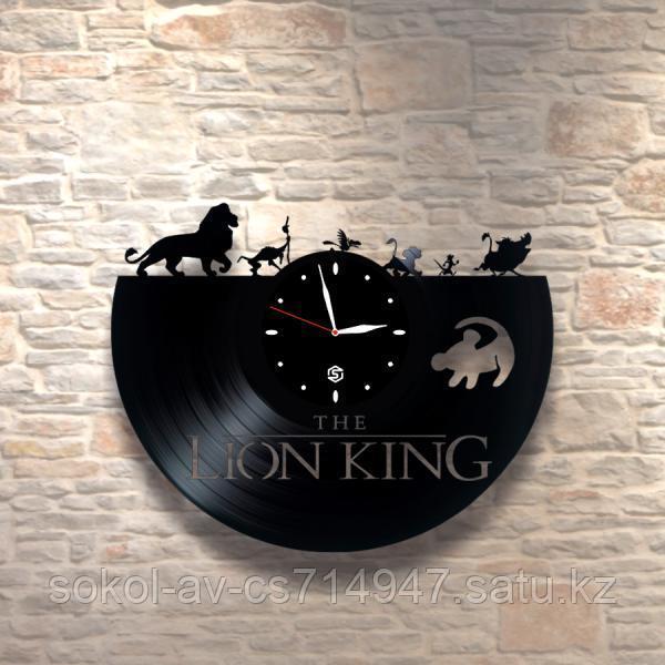 Настенные часы из пластинки, Король Лев The Lion King, детям в детскую комнату, 0398