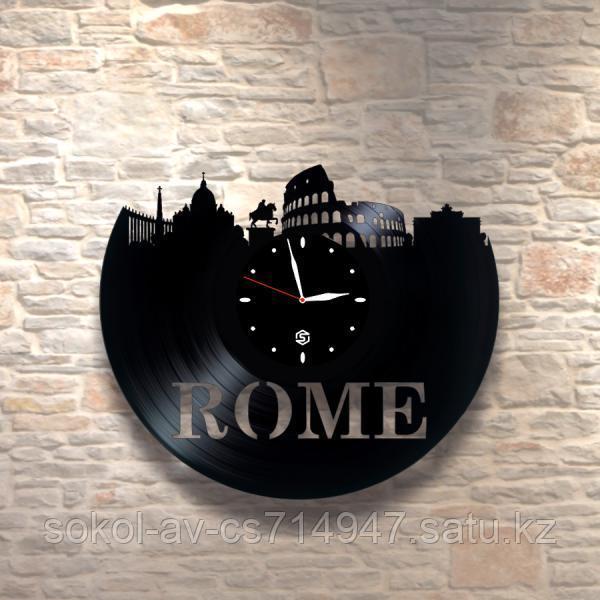 Настенные часы Рим, Rome, в итальянском стиле, подарок учителю, преподавателю итальянского, 0303