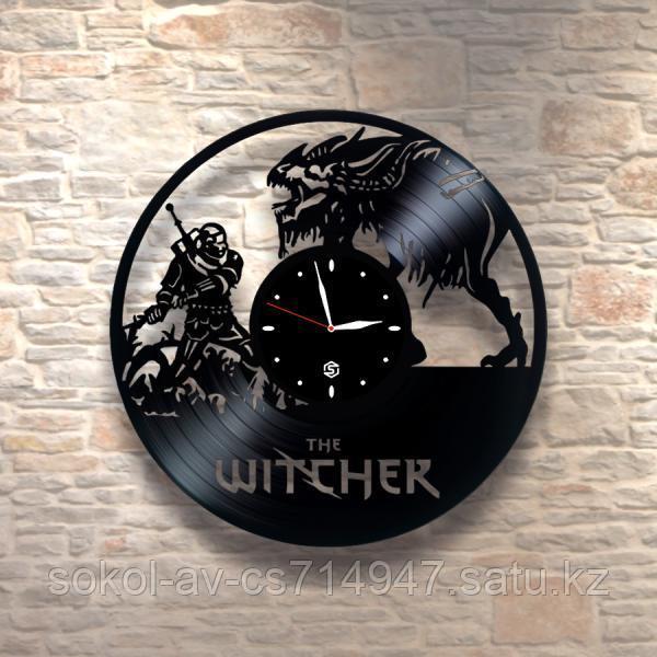 Настенные часы из пластинки, Ведьмак The Witcher , подарок фанатам, любителям, 0367