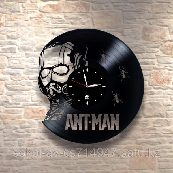 Настенные часы из пластинки, Ant-man Человек-муравей, подарок фанатам, любителям, 0172