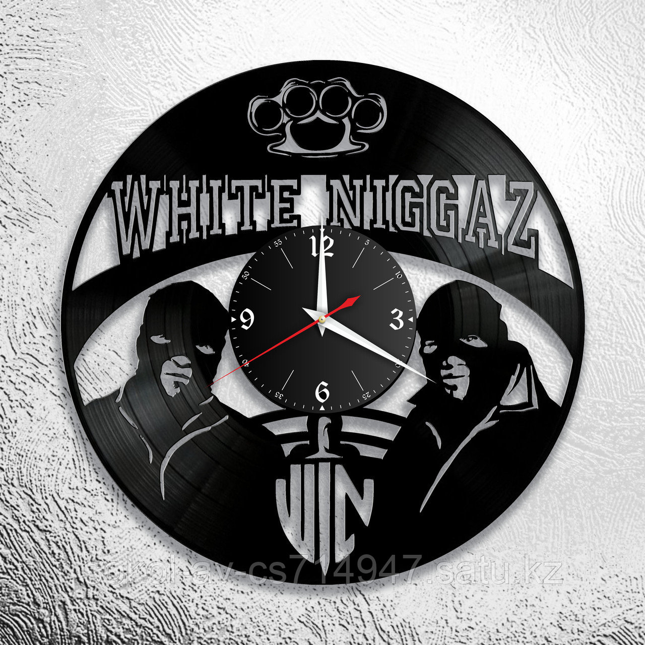 Настенные часы из пластинки, группа White Niggaz, подарок фанатам, любителям, 0792