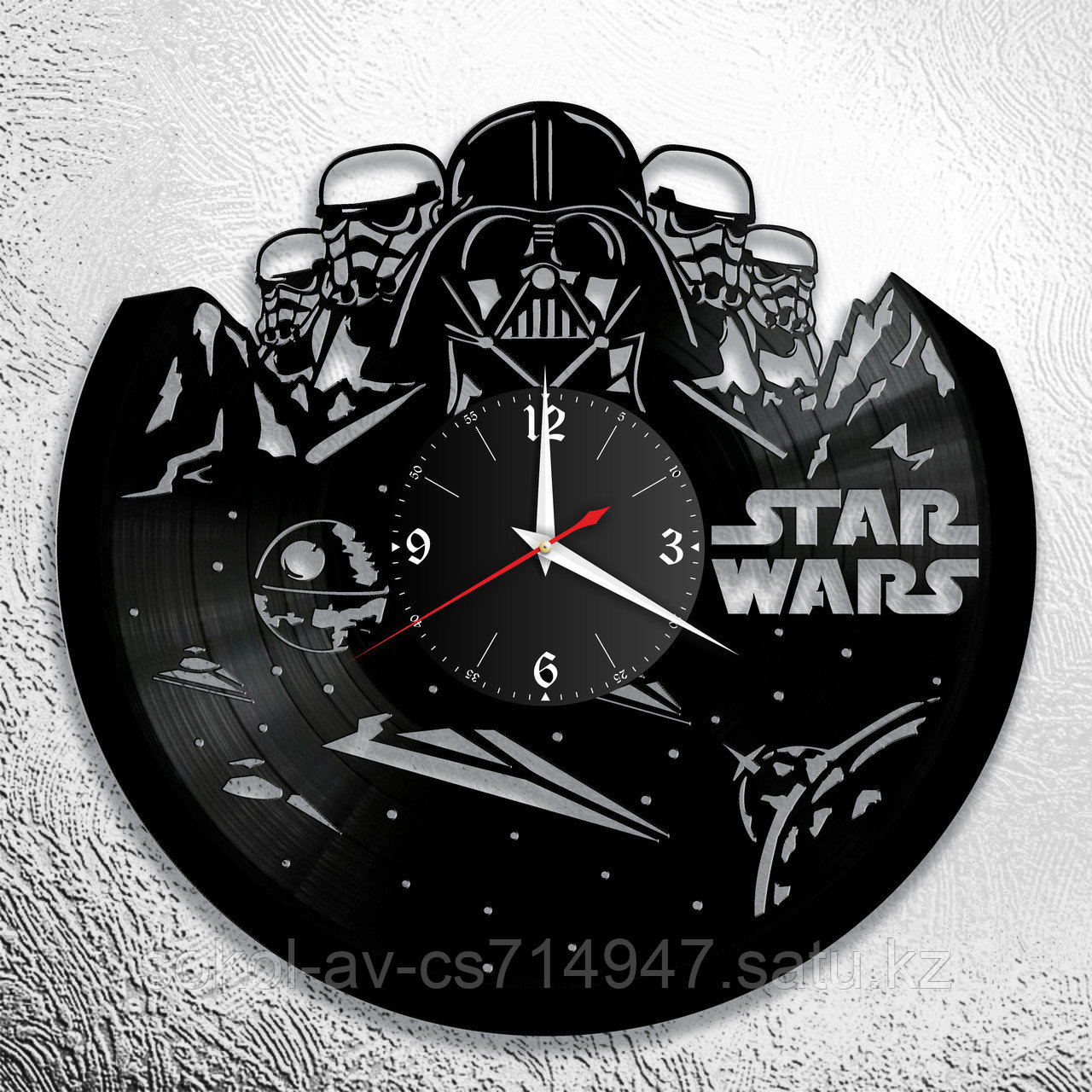 Настенные часы из пластинки Star Wars Звёздные войны, подарок фанатам, любителям, 0847