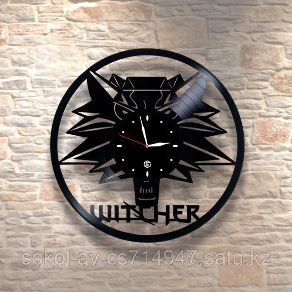 Настенные часы из пластинки, Witcher Ведьмак, подарок фанатам, любителям, 0337