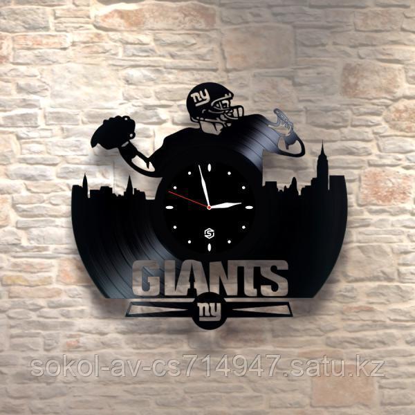 Настенные часы из пластинки, Giants Американский футбол / регби, подарок регбисту, фанатам, 0228
