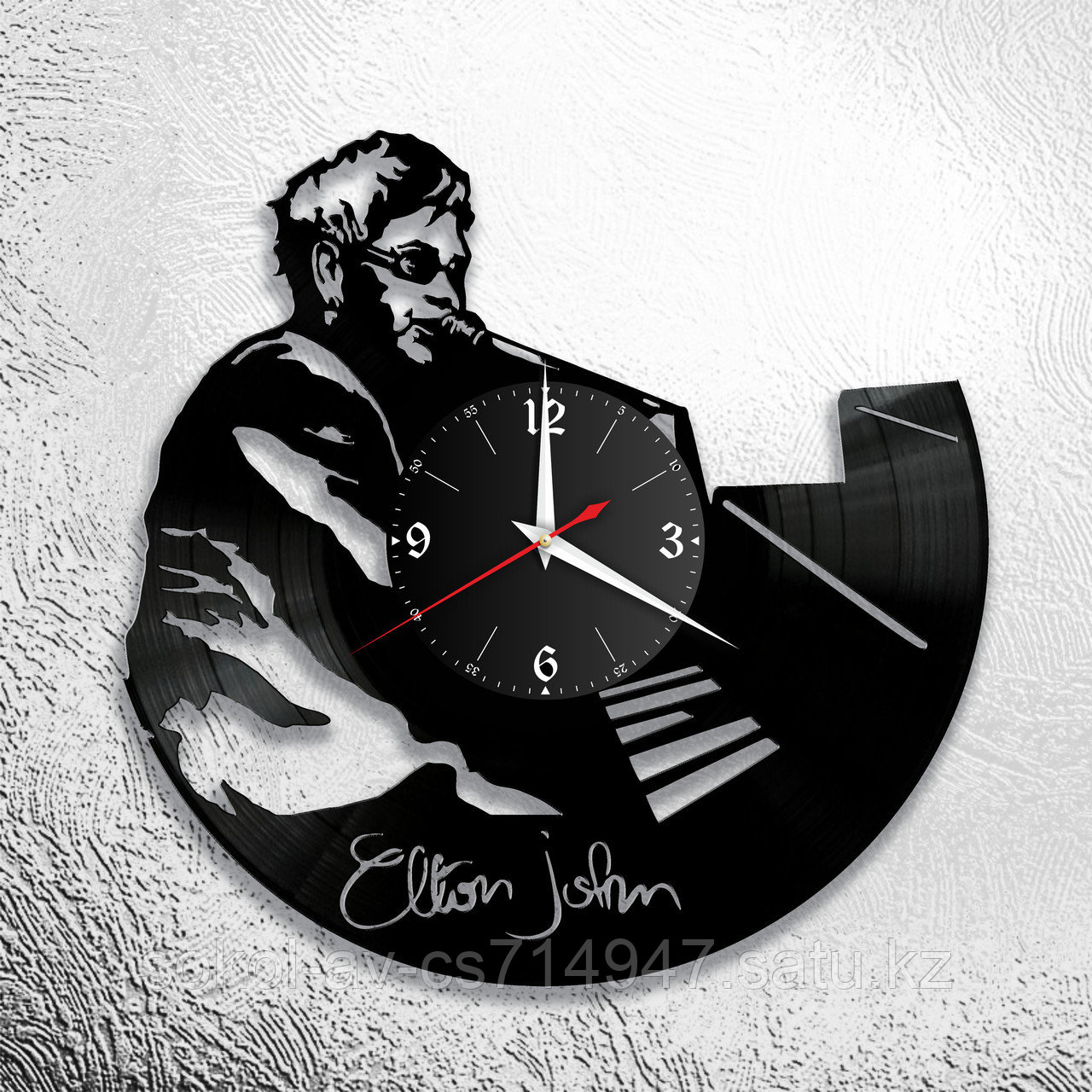 Настенные часы из пластинки Элтон Джон Elton John, подарок фанатам, любителям, 1230