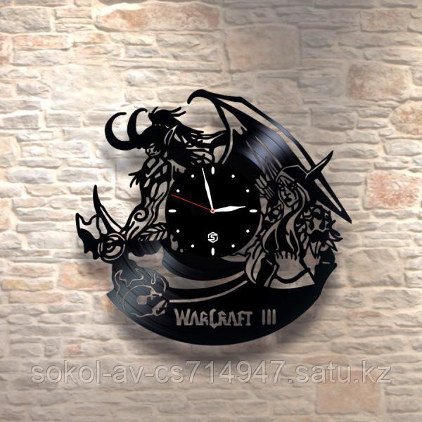Настенные часы из пластинки, World of Warcraft Варкрафт, подарок фанатам, любителям, 0343