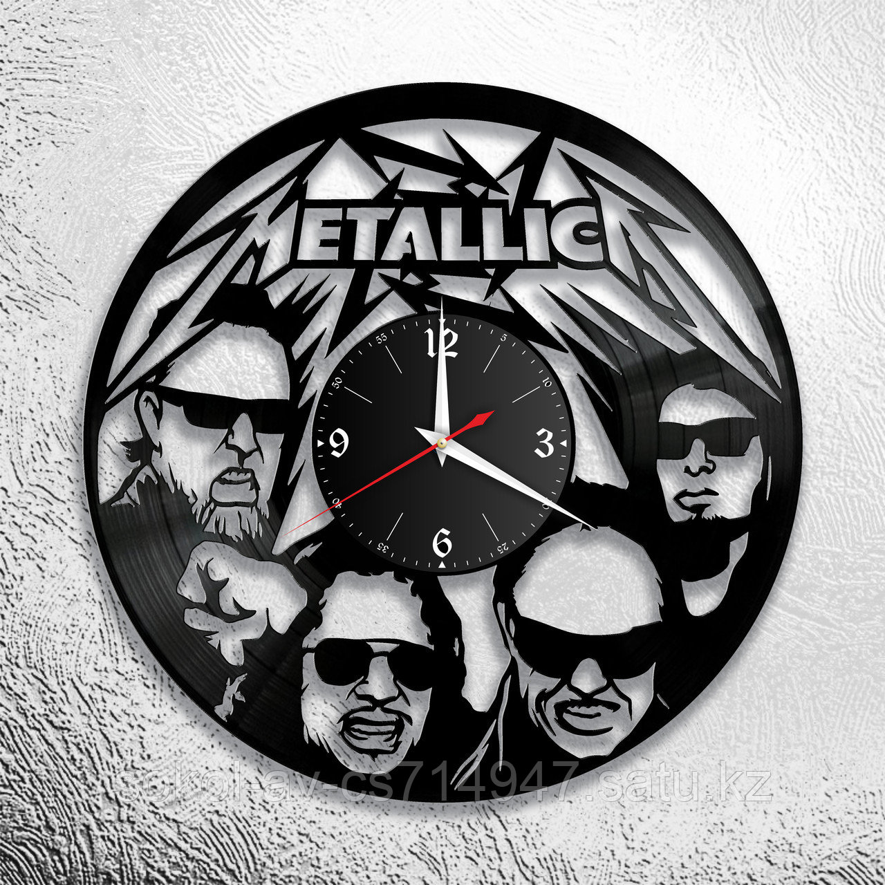 Настенные часы из пластинки, Metallica, подарок фанатам, любителям, 0684