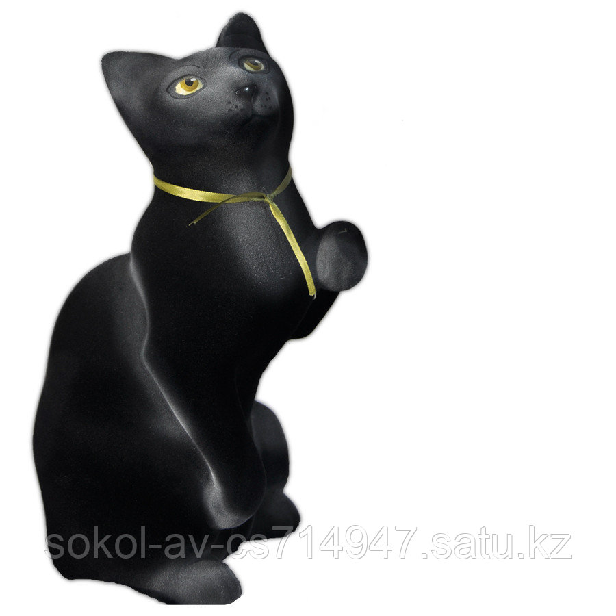 Копилка / статуэтка керамическая Кот / Кошка высота 36 см, черный