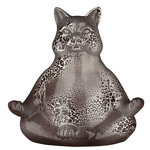 Копилка / статуэтка, керамическая кошка / кот йога, подарок для фанатов, любителей йоги йогини, 25*24*18 см