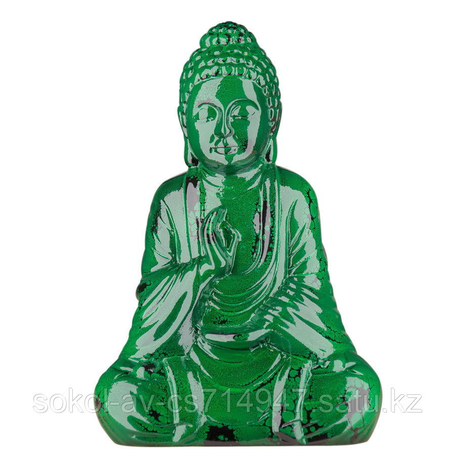 Статуэтка Будда The Buddha, подарок буддисту, керамика, 26*17*9,5 см, зеленый
