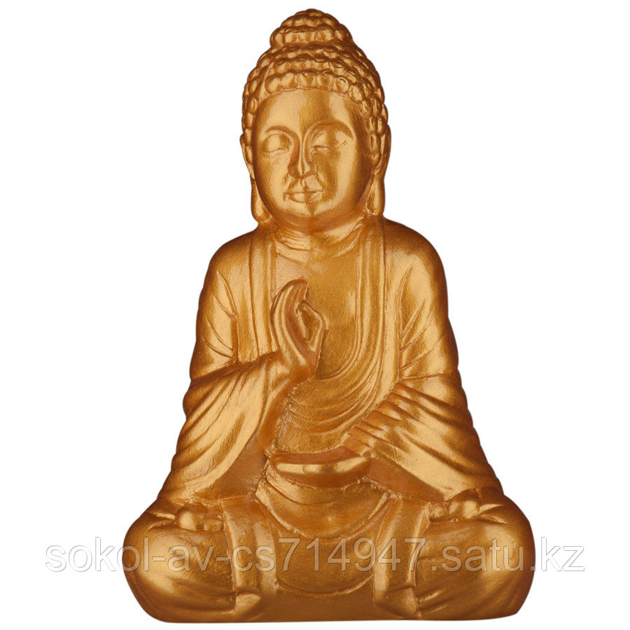 Статуэтка Будда The Buddha, подарок буддисту, керамика, 26*17*9,5 см, золото