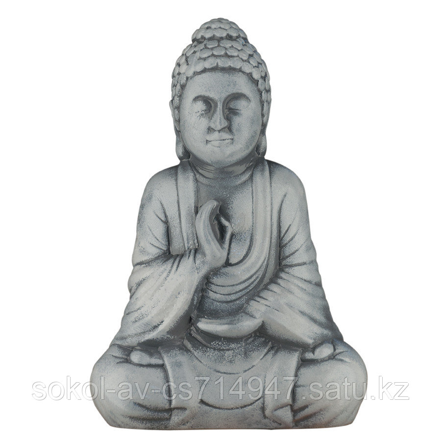 Статуэтка Будда The Buddha, подарок буддисту, керамика, 26*17*9,5 см, серый