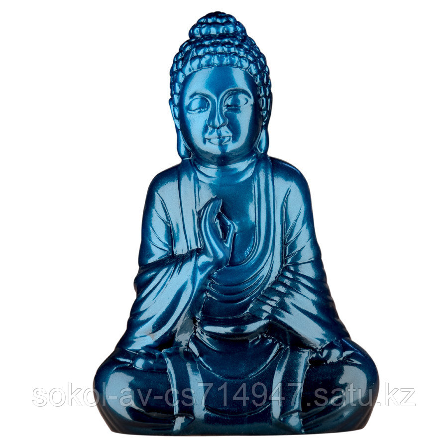 Статуэтка Будда The Buddha, подарок буддисту, керамика, 26*17*9,5 см, синий