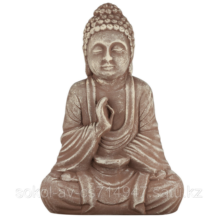 Статуэтка Будда The Buddha, подарок буддисту, керамика, 26*17*9,5 см, коричневый