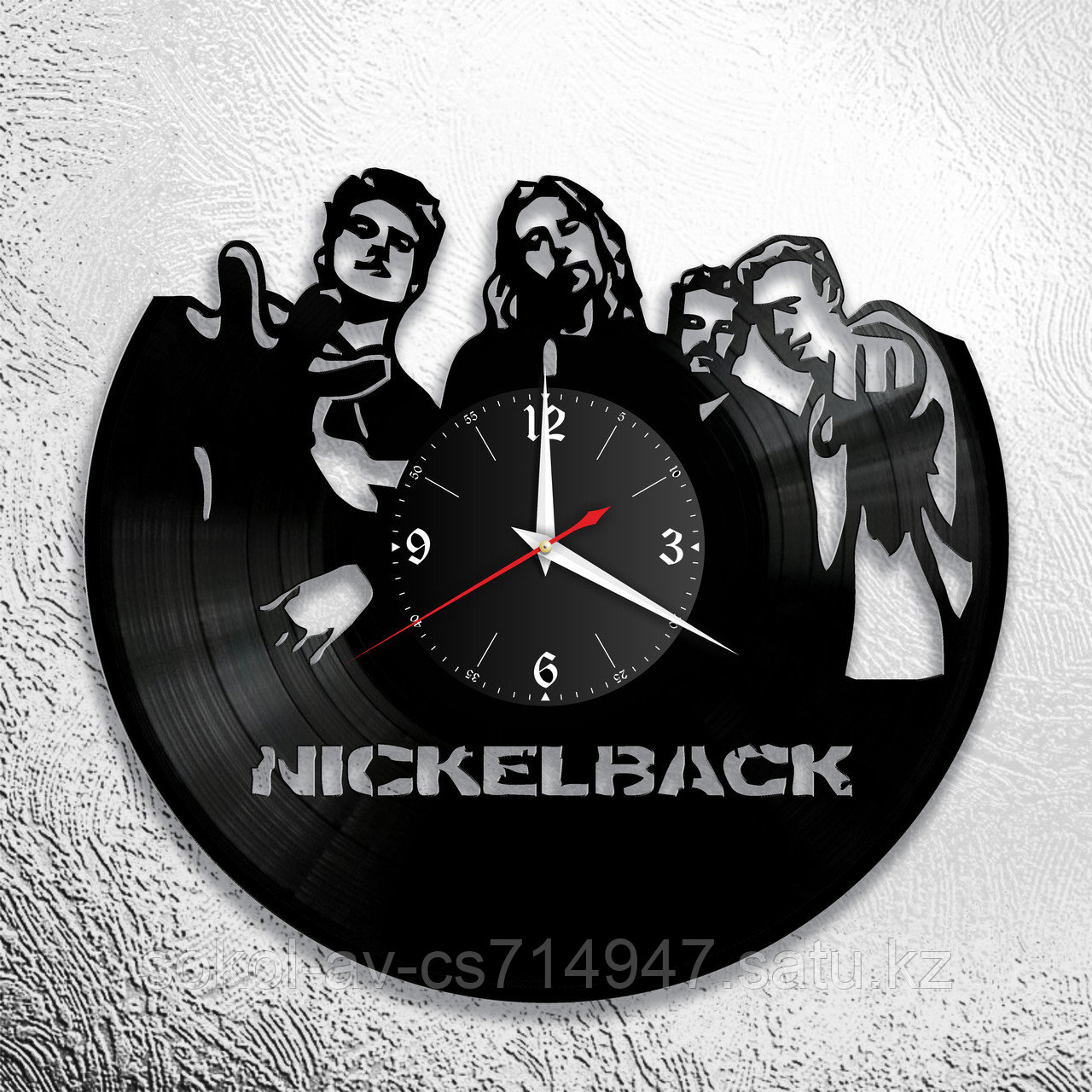 Настенные часы из пластинки, группа Nickelback, подарок фанатам, любителям, 0691