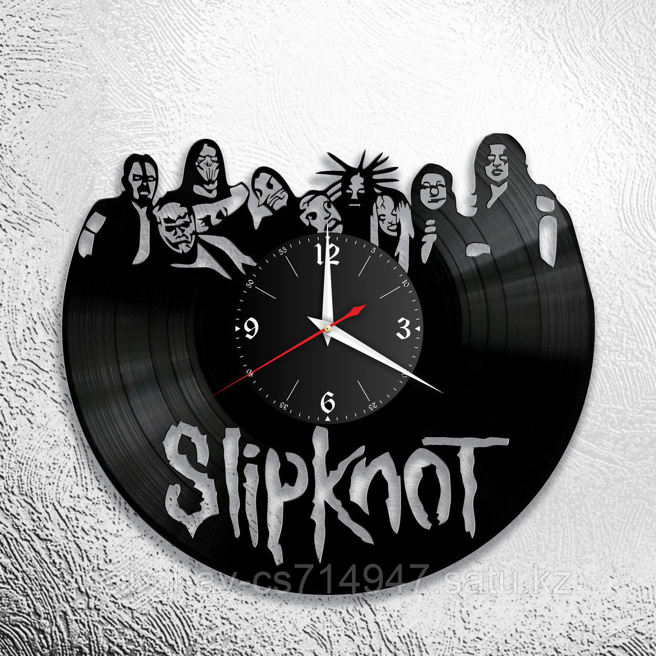 Настенные часы из пластинки, группа Slipknot, подарок фанатам, любителям, 0723
