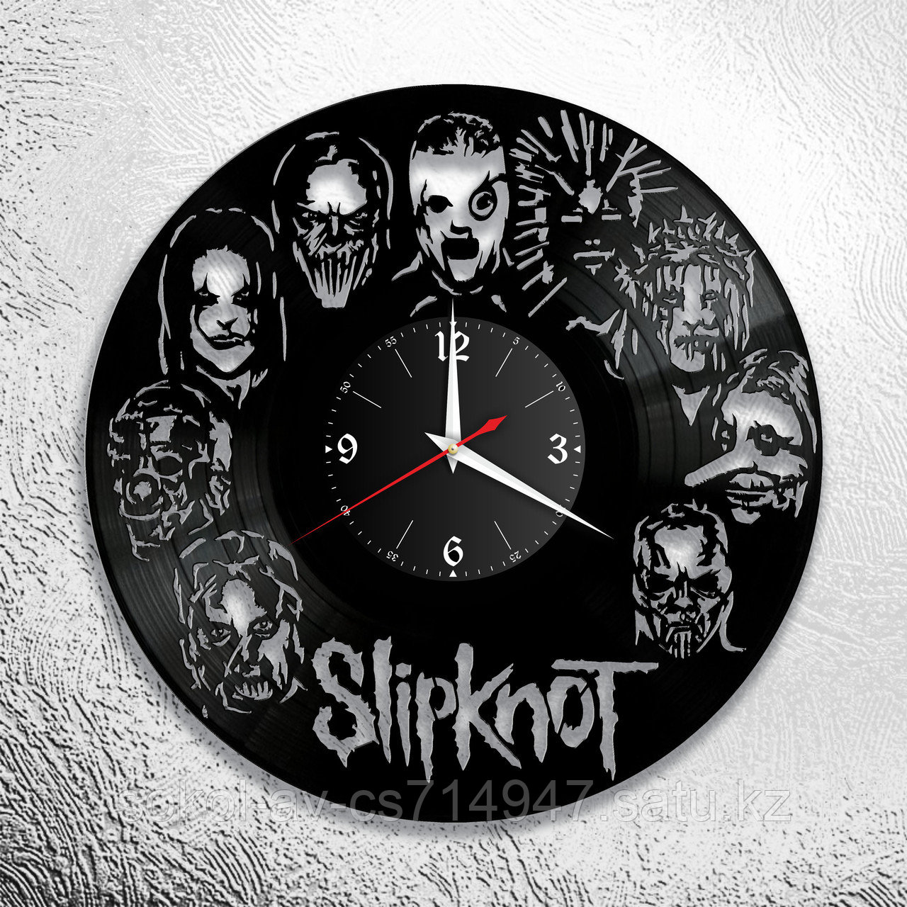 Настенные часы из пластинки, группа Slipknot, подарок фанатам, любителям, 0724