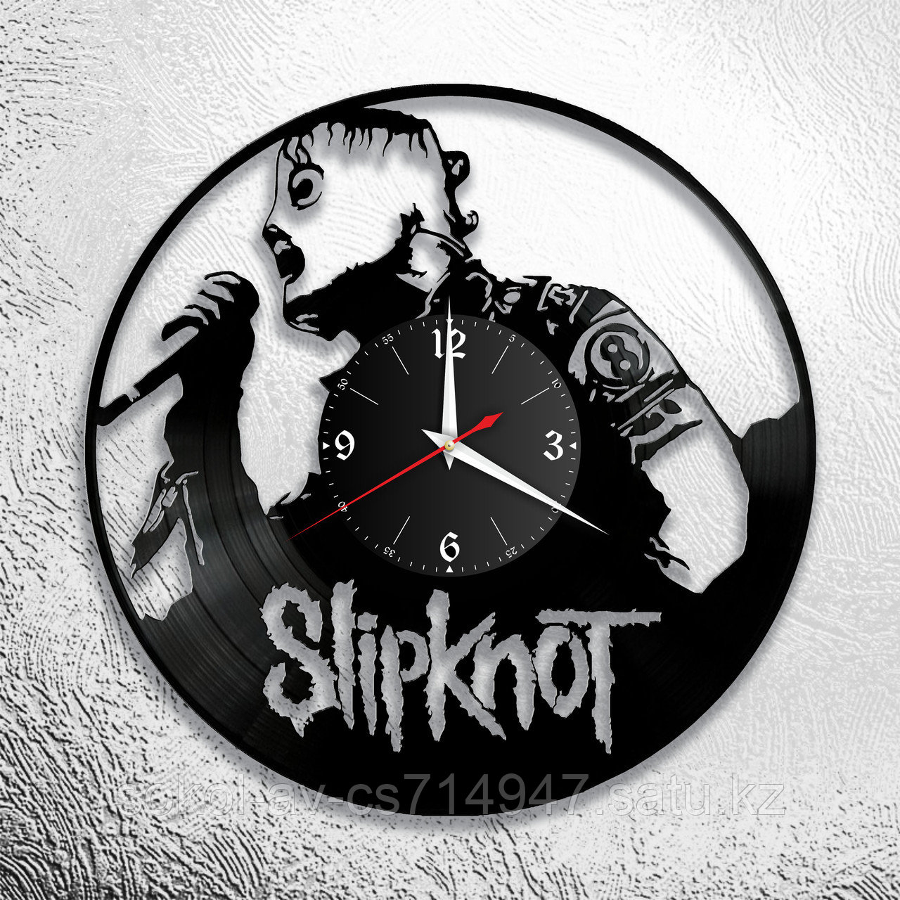 Настенные часы из пластинки, группа Slipknot, подарок фанатам, любителям, 0725