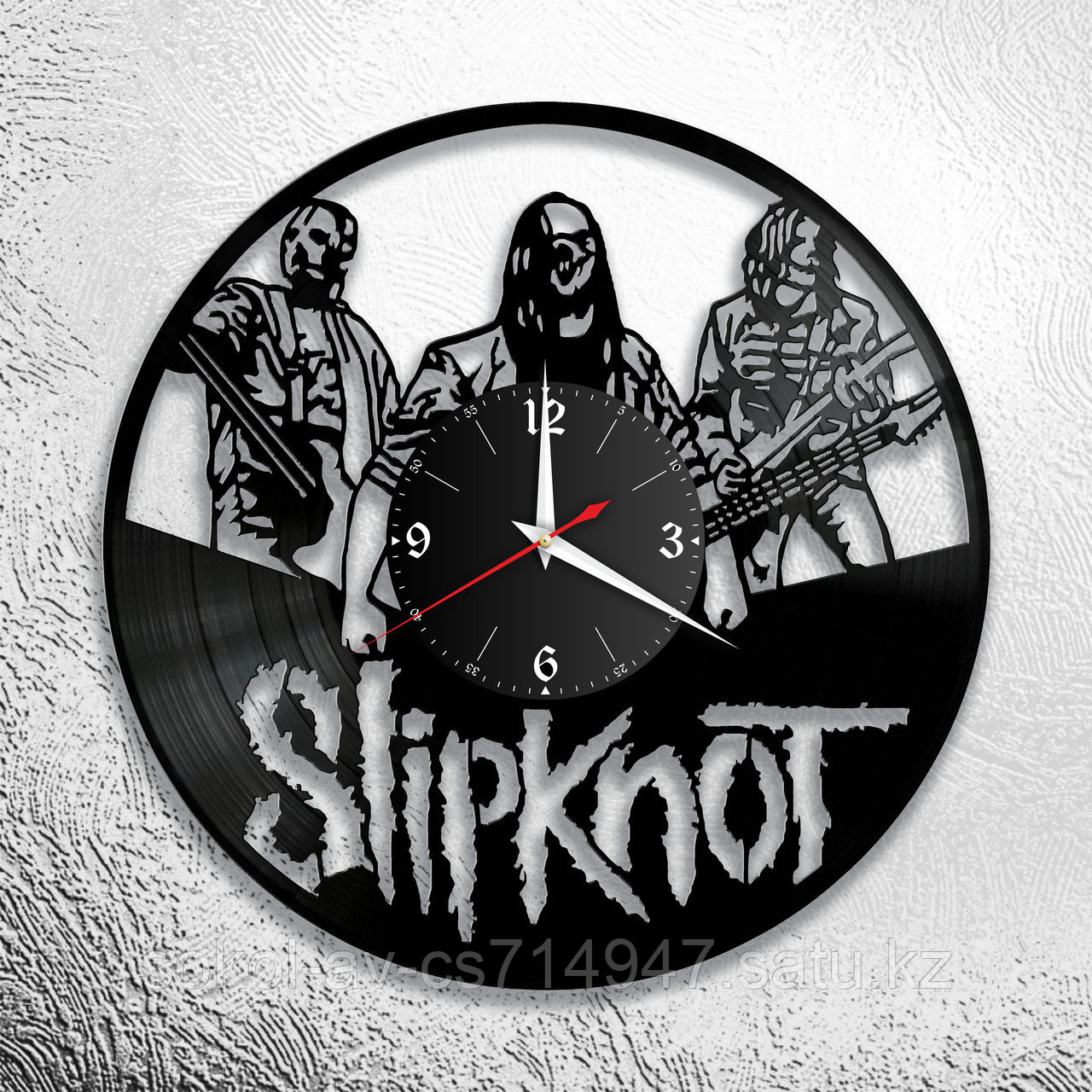 Настенные часы из пластинки, группа Slipknot, подарок фанатам, любителям, 0726