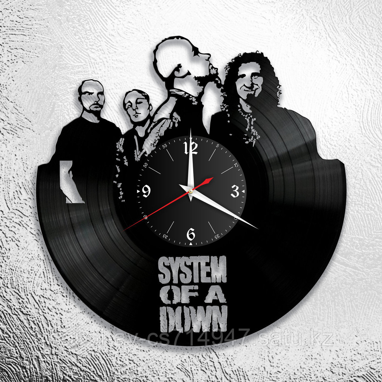 Настенные часы из пластинки, System Of a Down SOAD, подарок фанатам, любителям, 0728