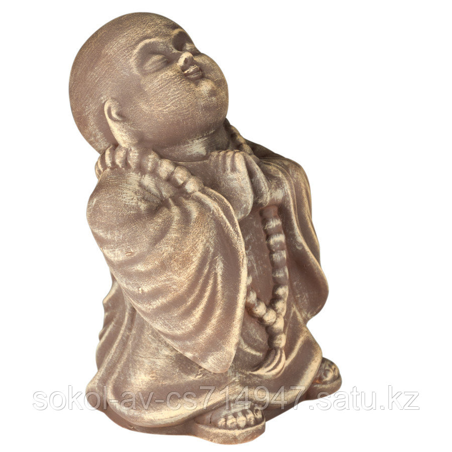 Статуэтка Буддист The Buddha, подарок буддисту, керамика, 24*16*15 см, коричневый