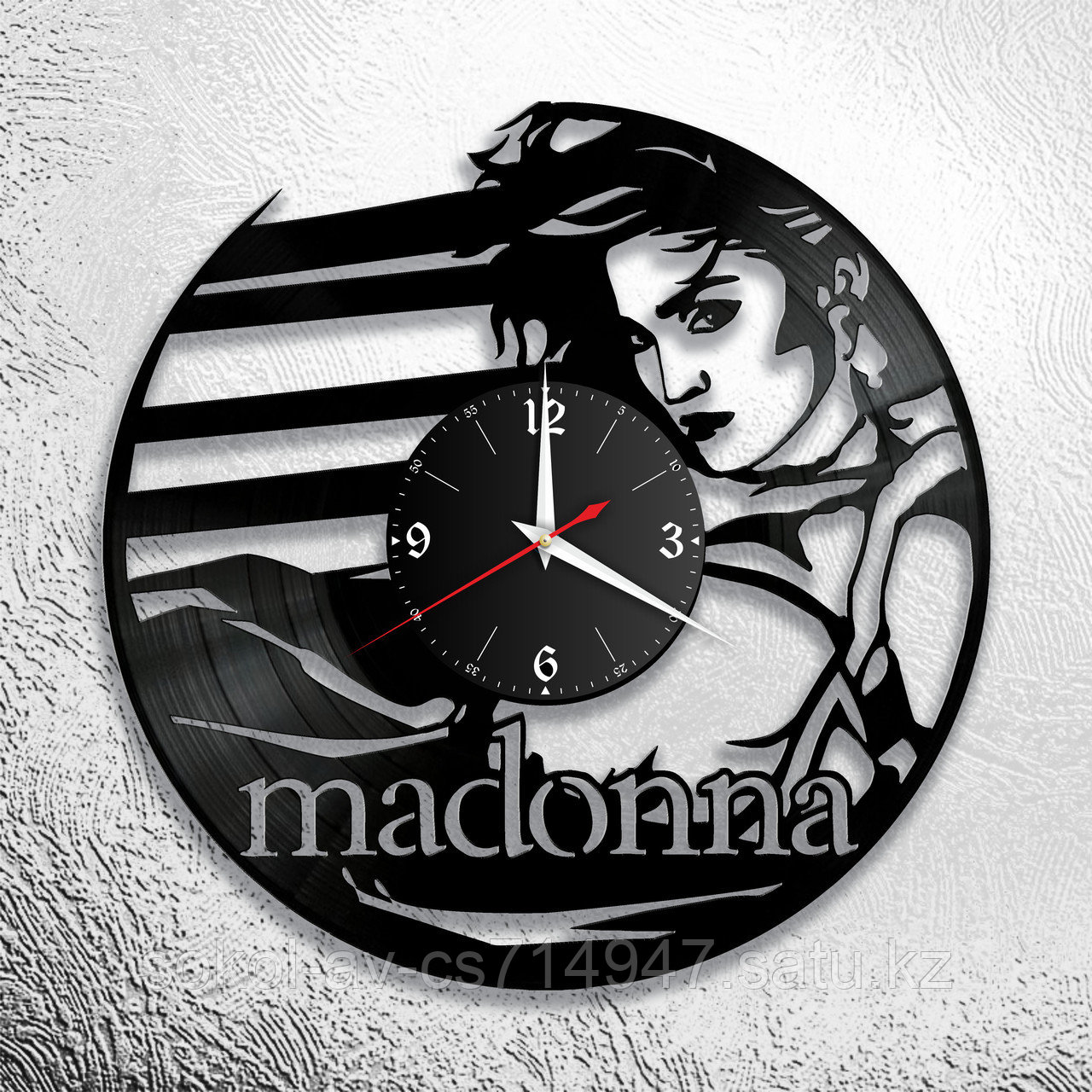 Настенные часы из пластинки, певица Madonna, подарок фанатам, любителям, 0775