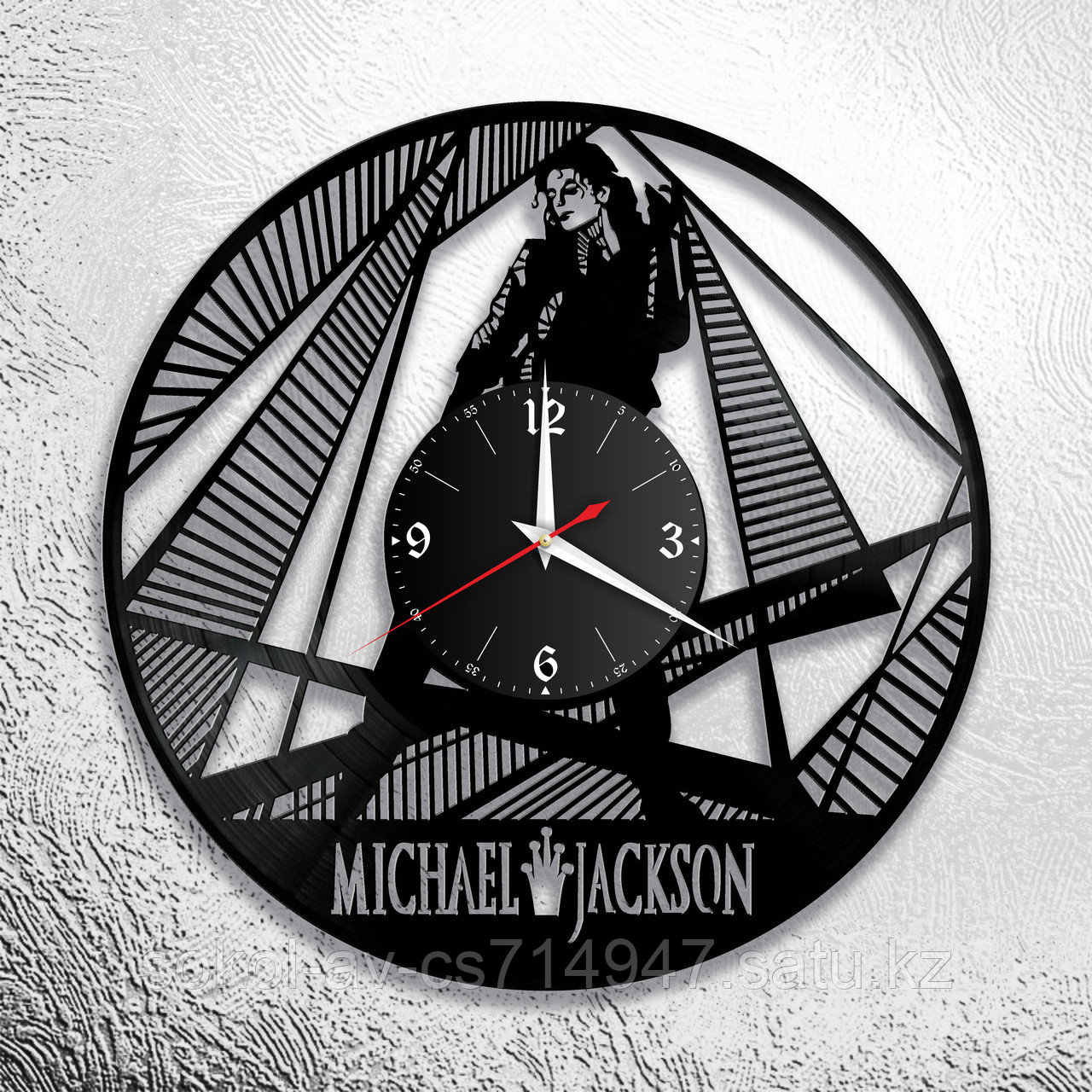 Настенные часы из пластинки, Майкл Джексон Michael Jackson, подарок фанатам, любителям, 0779