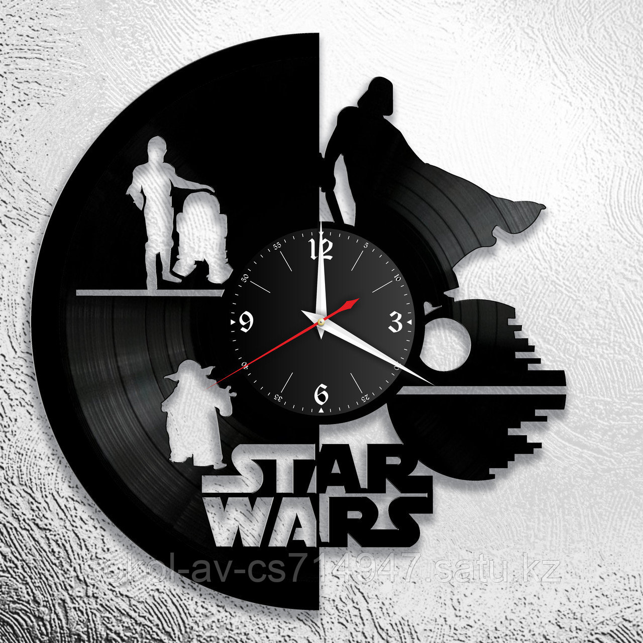 Настенные часы из пластинки Star Wars Звёздные войны, подарок фанатам, любителям, 0846