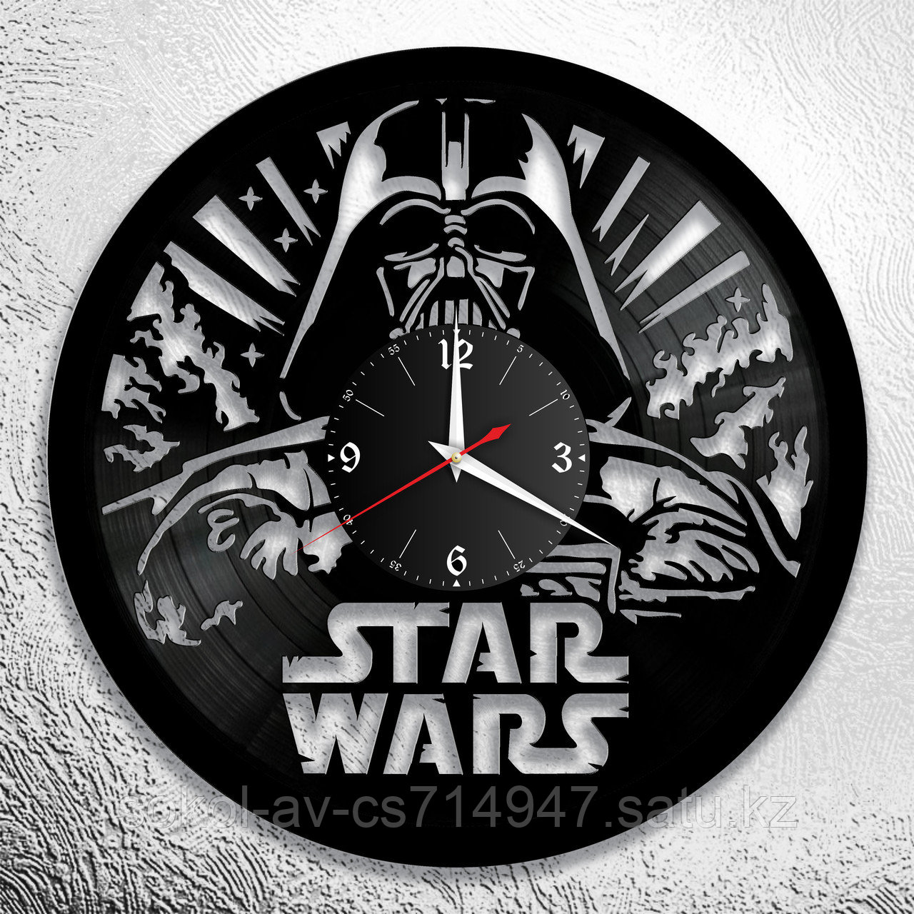 Настенные часы из пластинки Star Wars Звёздные войны, подарок фанатам, любителям, 0848