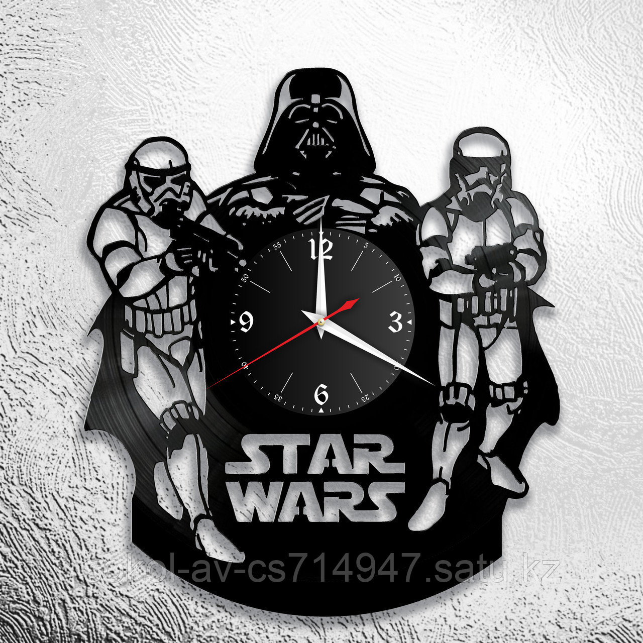 Настенные часы из пластинки Star Wars Звёздные войны, подарок фанатам, любителям, 0849