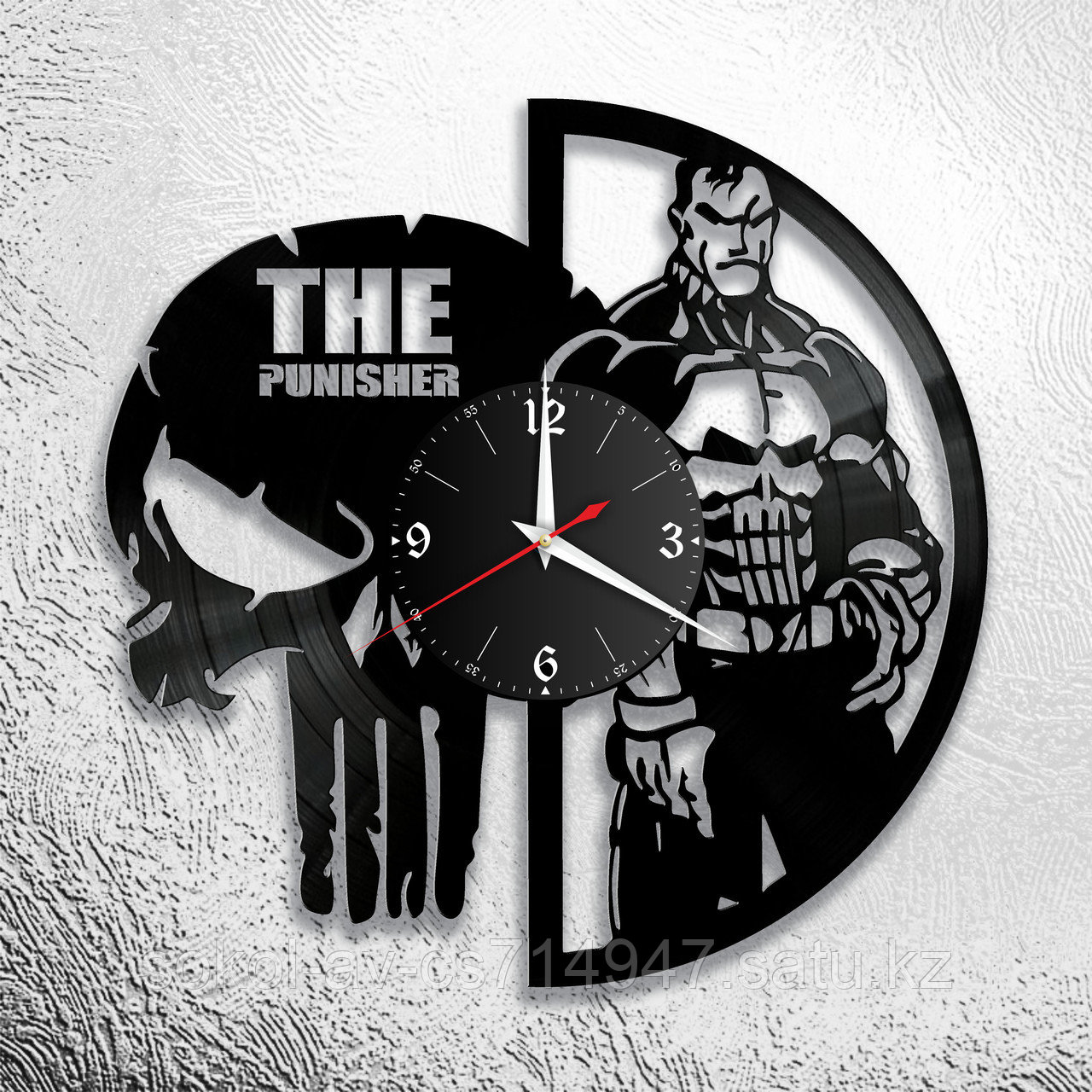 Настенные часы из пластинки игра The Punisher, подарок фанатам, любителям, 1020