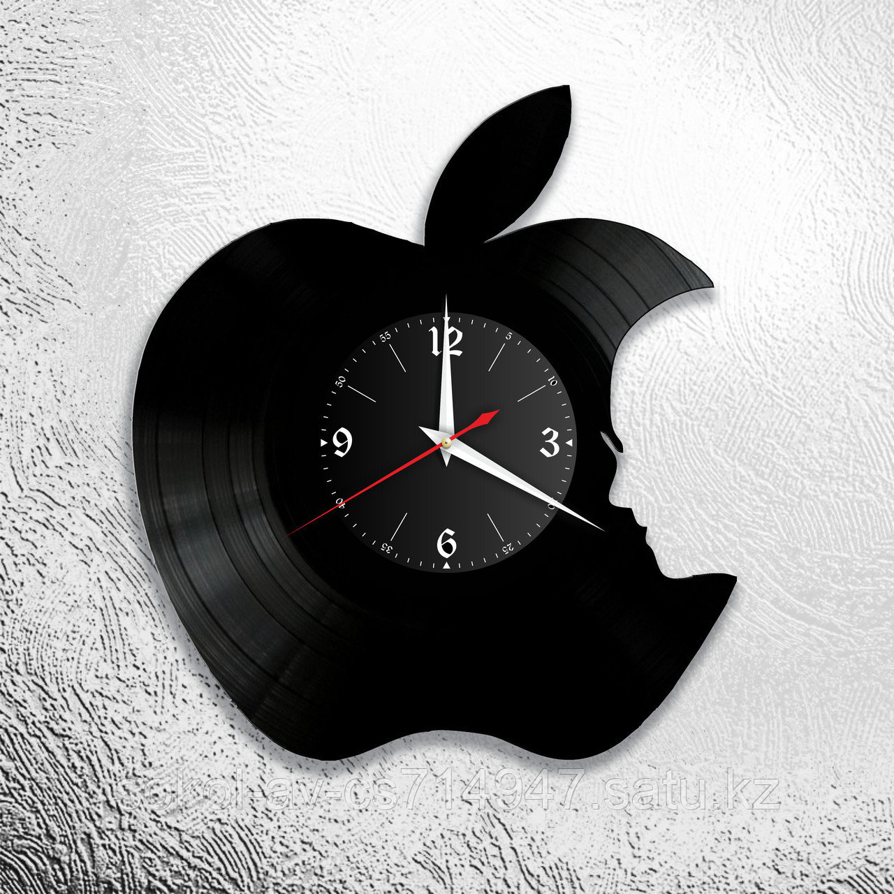 Настенные часы из пластинки Стив Джобс Apple, подарок фанатам, любителям, 1145