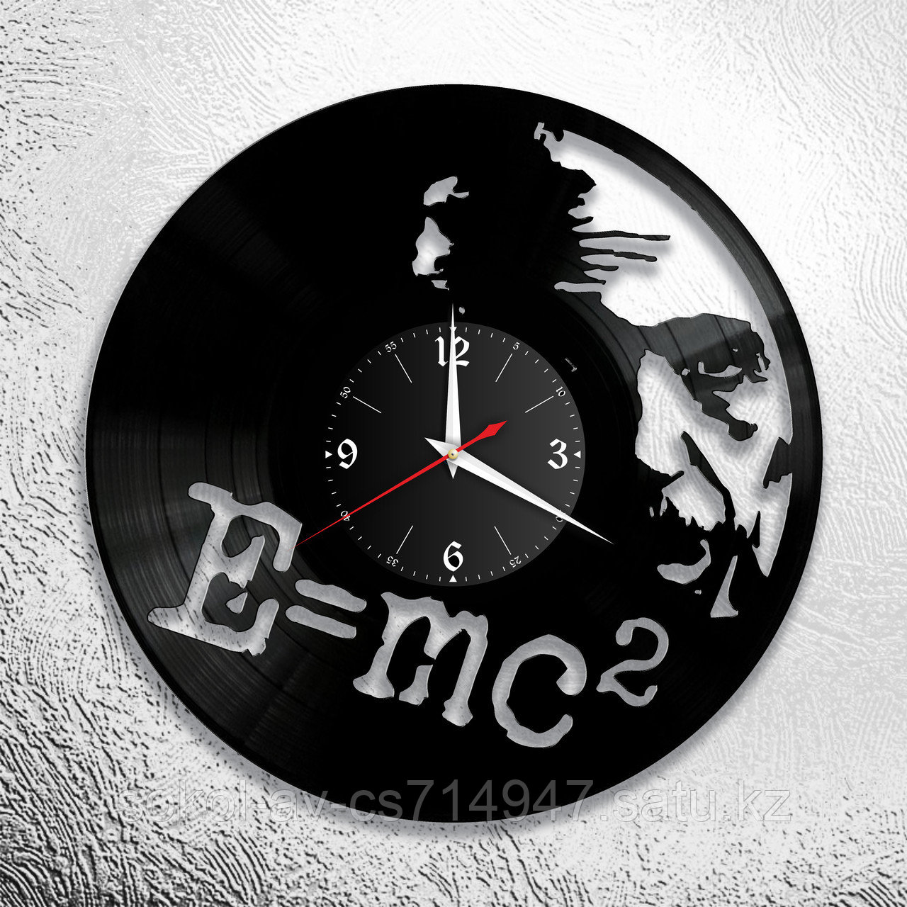 Настенные часы из пластинки Альберт Эйнштейн Albert Einstein, подарок фанатам, любителям, 1150
