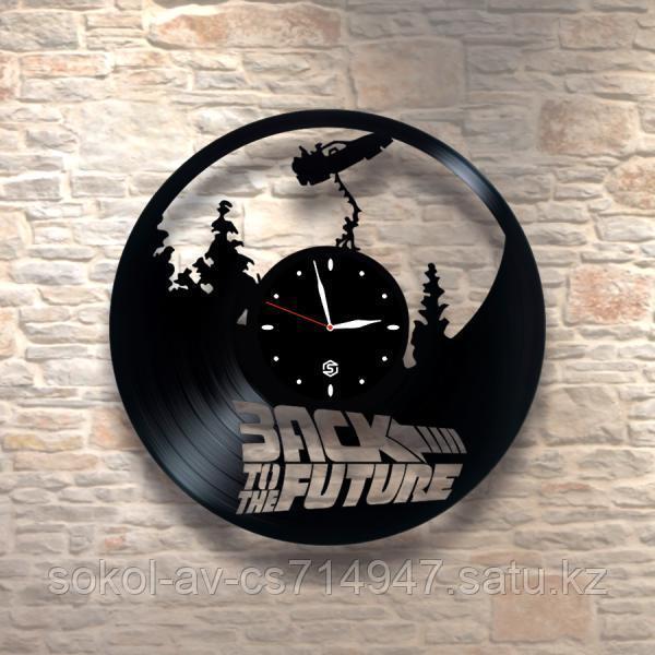 Настенные часы из пластинки, back to the future - назад в будущее, подарок фанатам, 0183