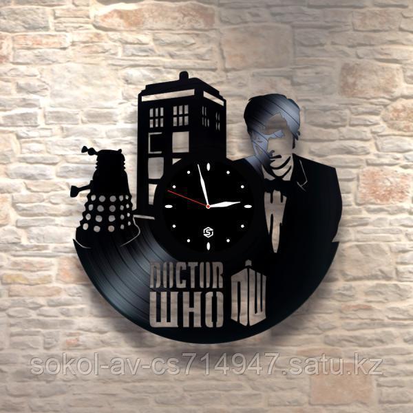 Настенные часы из пластинки, doctor Who - Доктор Кто, подарок фанатам, любителям, 0494